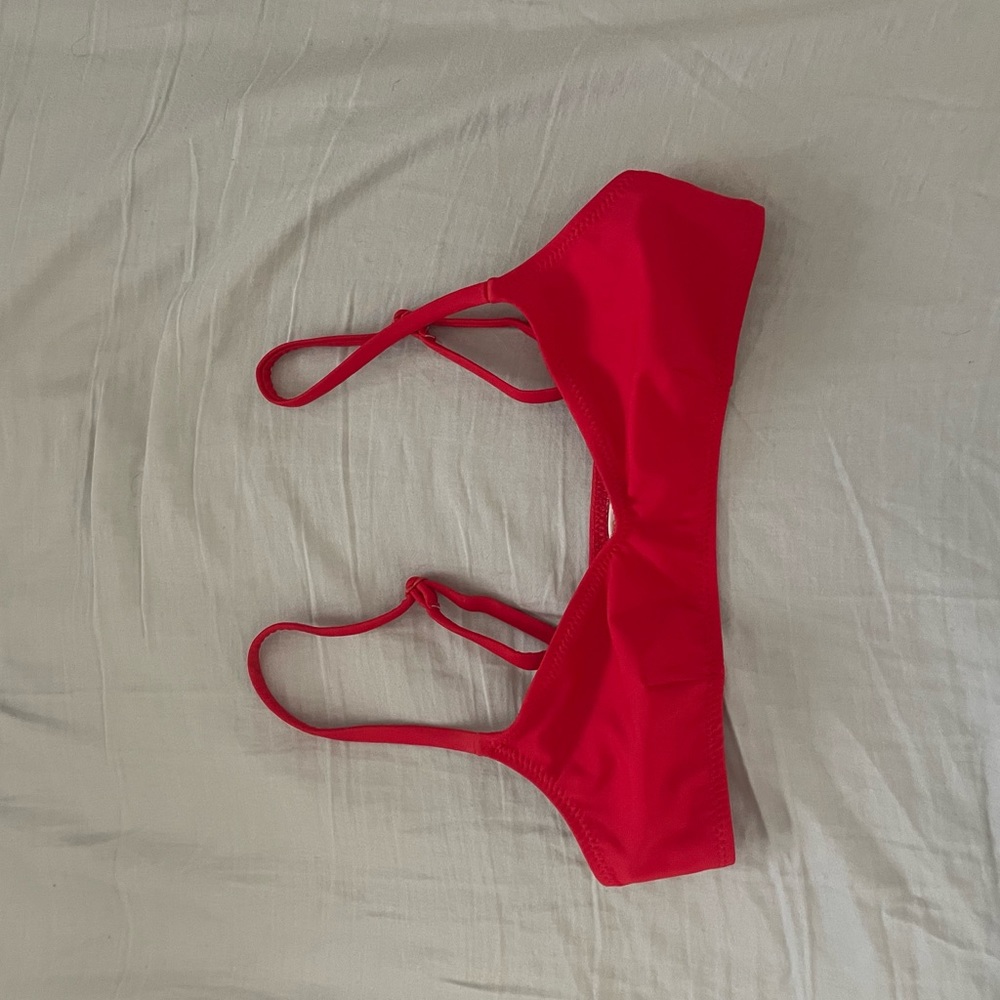 Solid & Striped red bikini top